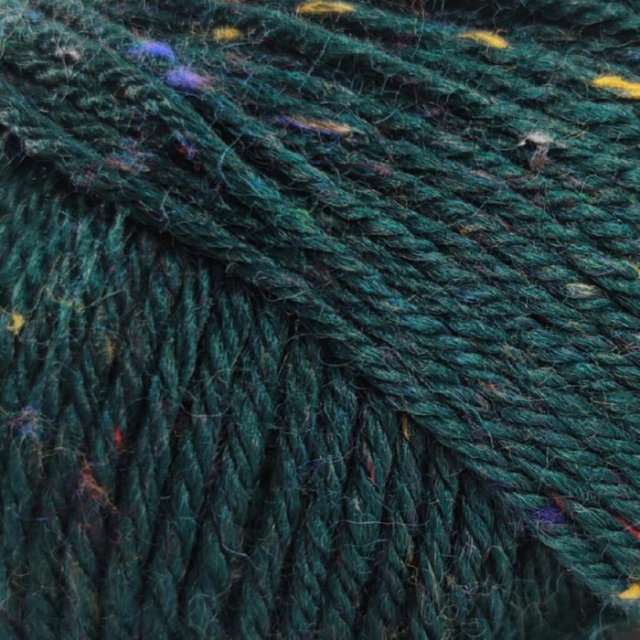 9 Пряжа Laines du Nord Holiday Tweed, 50г - 125м, малахітовий, 50% вовна, 39% акрил, 11% віскоза