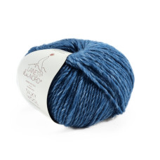 9 Пряжа Laines du Nord Silky Wool, 50г - 100м, синій, 80% вовна, 20% шовк