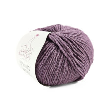 9 Пряжа Laines du Nord Spring Wool, 50г - 140м, бузковий, 50% вовна, 50% бавовна