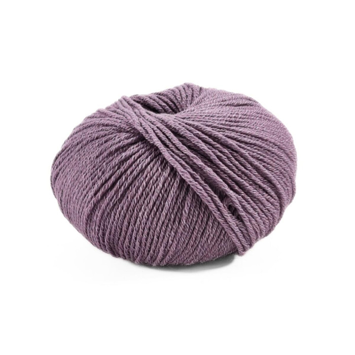 9 Пряжа Laines du Nord Spring Wool, 50г - 140м, бузковий, 50% вовна, 50% бавовна