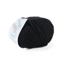 9 Пряжа Laines du Nord Vasto, 50г - 125м, чорний, 100% меринос