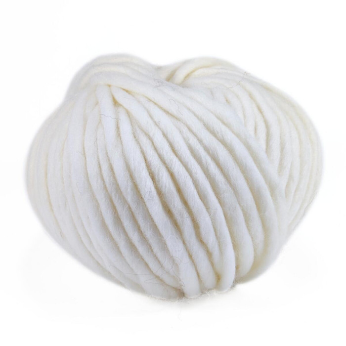 900 Пряжа Campolmi Filati Mammouth, 200г - 60м, білий, 80% вовна, 20 нейлон