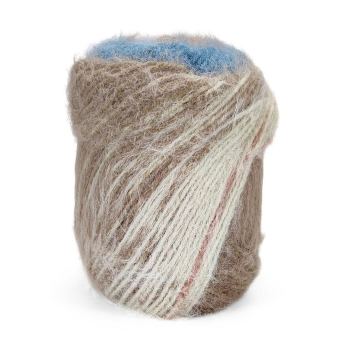 900 Пряжа Mondial York, 100г - 190м, мультіколор, 40% вовна, 40% мікрофібра PL, 20% мікрофібра РА