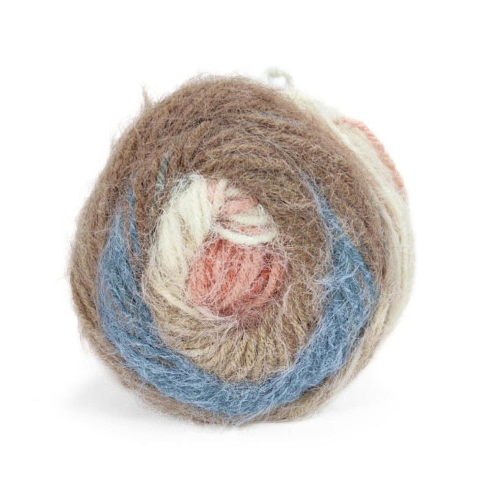 900 Пряжа Mondial York, 100г - 190м, мультіколор, 40% вовна, 40% мікрофібра PL, 20% мікрофібра РА