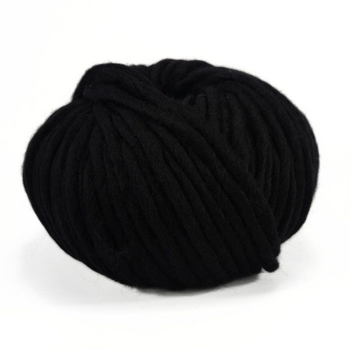 901 Пряжа Campolmi Filati Mammouth, 200г - 60м, чорний, 80% вовна, 20 нейлон