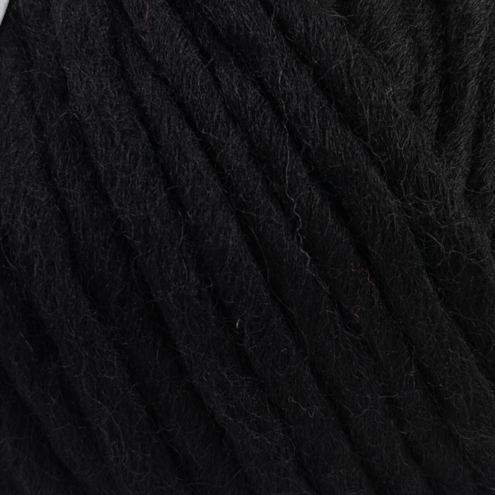 901 Пряжа Campolmi Filati Mammouth, 200г - 60м, чорний, 80% вовна, 20 нейлон