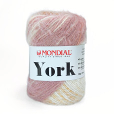 901 Пряжа Mondial York, 100г - 190м, мультіколор, 40% вовна, 40% мікрофібра PL, 20% мікрофібра РА