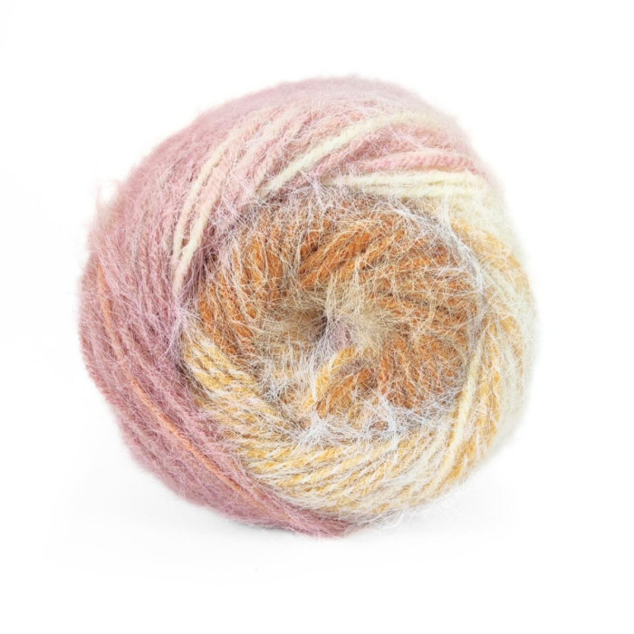 901 Пряжа Mondial York, 100г - 190м, мультіколор, 40% вовна, 40% мікрофібра PL, 20% мікрофібра РА