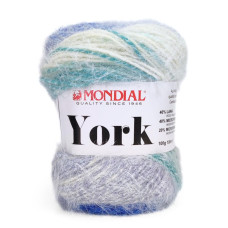 906 Пряжа Mondial York, 100г - 190м, мультіколор, 40% вовна, 40% мікрофібра PL, 20% мікрофібра РА