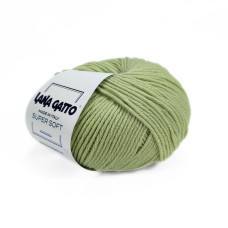 9067 Пряжа Lana Gatto Super Soft, 50г - 125м, світло-зелений, 100% меринос екстрафайн