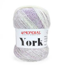 907 Пряжа Mondial York, 100г - 190м, мультіколор, 40% вовна, 40% мікрофібра PL, 20% мікрофібра РА