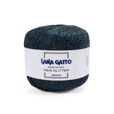9118 Пряжа Lana Gatto New Glitter, 25г - 300м, смарагд, 100% поліестер