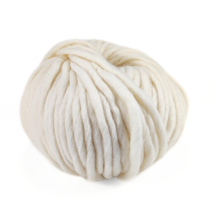 912 Пряжа Campolmi Filati Mammouth, 200г - 60м, молочний, 80% вовна, 20 нейлон