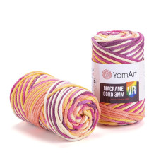 912 Пряжа Macrame Cord 3mm VR  250г-85м (різнокольоровий). YarnArt
