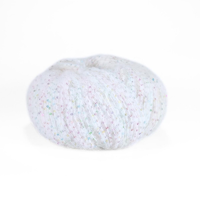 912 Пряжа Mondial Marilyn, 50г - 125м, білий, 50% альпака, 25% мікрофібра PA, 25% мікрофібра PL