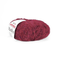 914 Пряжа Mondial Marilyn, 50г - 125м, червоний, 50% альпака, 25% мікрофібра PA, 25% мікрофібра PL
