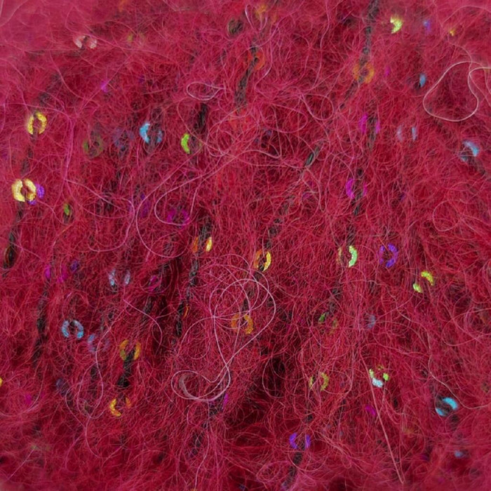 914 Пряжа Mondial Marilyn, 50г - 125м, червоний, 50% альпака, 25% мікрофібра PA, 25% мікрофібра PL