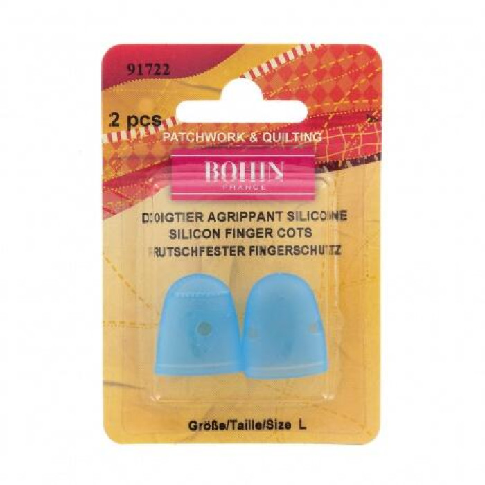 91722 Bohin Наперсток - Синій, розмір L (силікон, 2 шт)