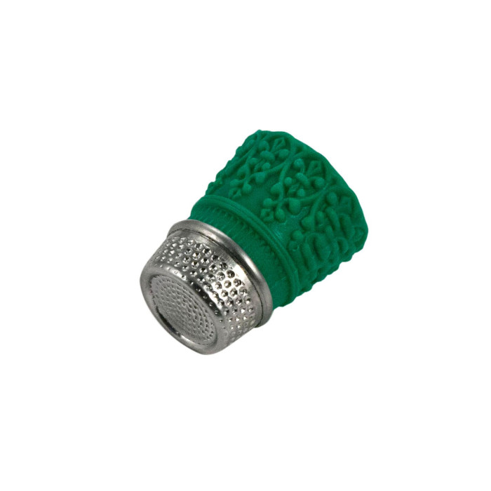 91734 Bohin Наперсток - Зелений, розмір XL (силікон+метал)