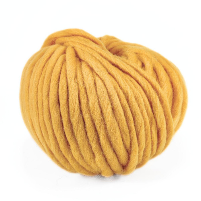 918 Пряжа Campolmi Filati Mammouth, 200г - 60м, жовтий, 80% вовна, 20 нейлон