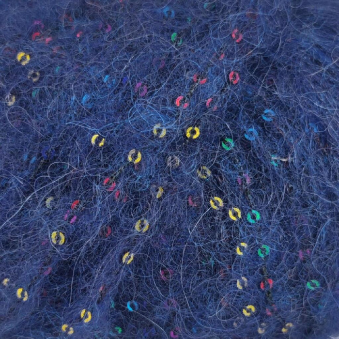 918 Пряжа Mondial Marilyn, 50г - 125м, синій, 50% альпака, 25% мікрофібра PA, 25% мікрофібра PL