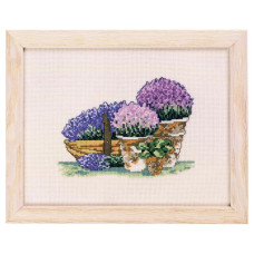 92-6314 Permin Набір для вишивки хрестиком - Лавандові горщики Lavenderpots 22х17 см, Aida 14