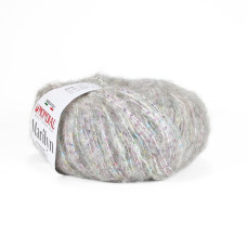 920 Пряжа Mondial Marilyn, 50г - 125м, перлинно-сірий, 50% альпака, 25% мікрофібра PA, 25% мікрофібра PL