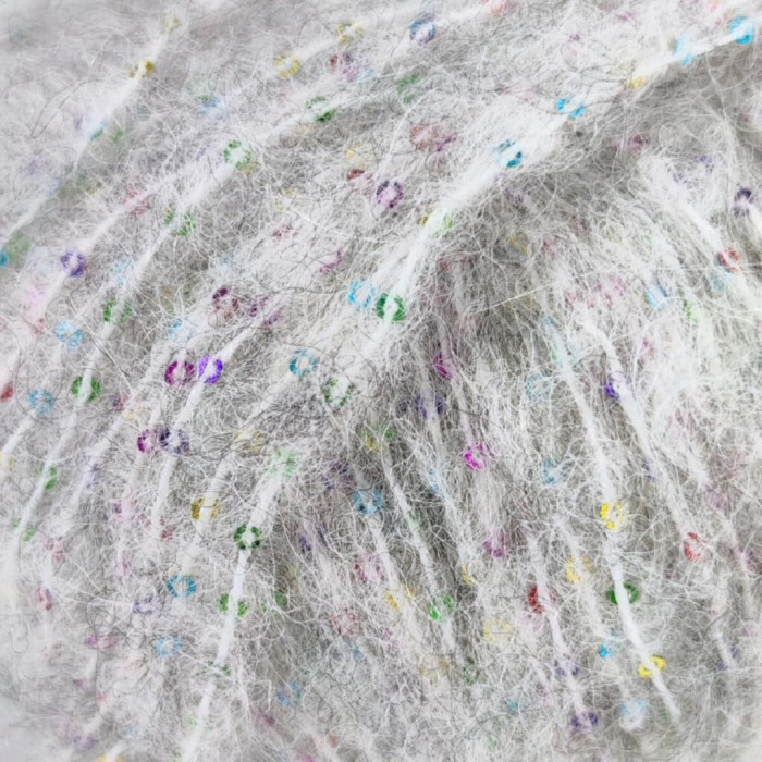 920 Пряжа Mondial Marilyn, 50г - 125м, перлинно-сірий, 50% альпака, 25% мікрофібра PA, 25% мікрофібра PL