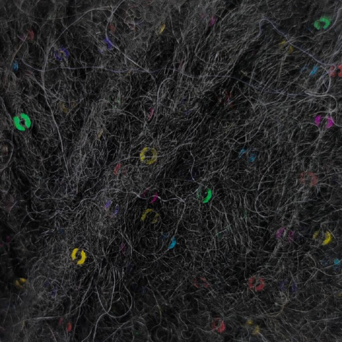 921 Пряжа Mondial Marilyn, 50г - 125м, чорний, 50% альпака, 25% мікрофібра PA, 25% мікрофібра PL