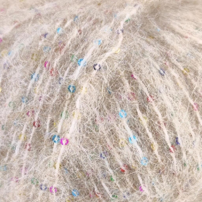 923 Пряжа Mondial Marilyn, 50г - 125м, світло-бежевий, 50% альпака, 25% мікрофібра PA, 25% мікрофібра PL