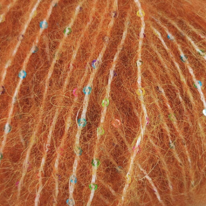 924 Пряжа Mondial Marilyn, 50г - 125м, помаранчевий, 50% альпака, 25% мікрофібра PA, 25% мікрофібра PL