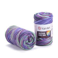 926 Пряжа Macrame Cord 3mm VR  250г-85м (різнокольоровий). YarnArt