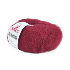 93 Пряжа Mondial Dolce Mohair, 50г - 150м, вишневий, 60% кід мохер, 40% акрил
