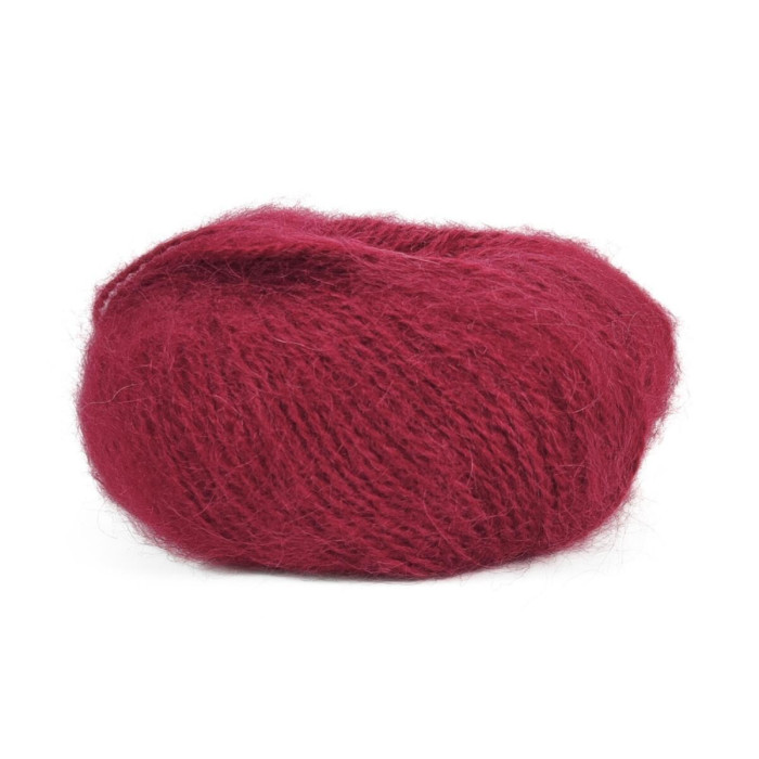 93 Пряжа Mondial Dolce Mohair, 50г - 150м, вишневий, 60% кід мохер, 40% акрил