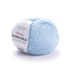 9305 Пряжа Alpaca Gold Paillettes, 50гр-180м (блакитний). YarnArt