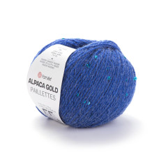 9309 Пряжа Alpaca Gold Paillettes, 50гр-180м (синій). YarnArt