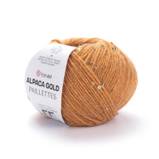 9311 Пряжа Alpaca Gold Paillettes, 50гр-180м (гірчичний). YarnArt
