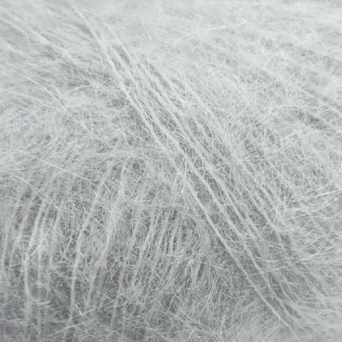9368 Пряжа Lana Gatto Mohair Royal, 25г - 215м, світло-сірий, 80% кід мохер, 20% нейлон