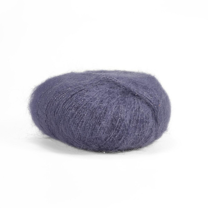 9373 Пряжа Lana Gatto Silk Mohair Lux, 25г - 210м, сіро-ліловий, 78% cуперкід мохер, 14% шовк, 4% нейлон, 4% поліамід