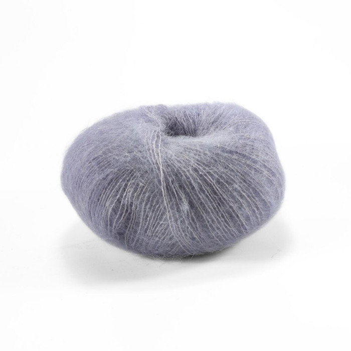9374 Пряжа Lana Gatto Silk Mohair, 25г - 212м, лілово-сірий, 75% супер кідмохер, 25% шовк