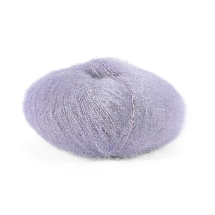 9374 Пряжа Lana Gatto Silk Mohair Lux, 25г - 210м, лілово-сірий, 78% cуперкід мохер, 14% шовк, 4% нейлон, 4% поліамід
