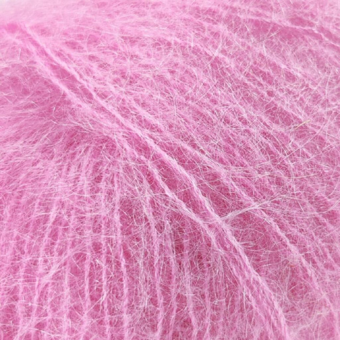 9377 Пряжа Lana Gatto Silk Mohair, 25г - 212м, полуничний коктель, 75% супер кідмохер, 25% шовк