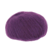 9378 Пряжа Lana Gatto Silk Mohair, 25г - 212м, темно-фіолетовий, 75% супер кідмохер, 25% шовк