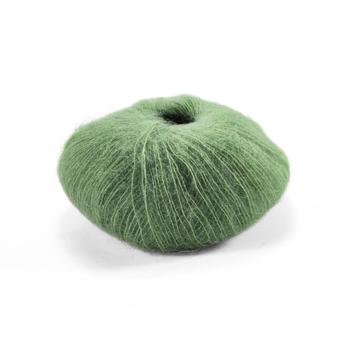 9379 Пряжа Lana Gatto Silk Mohair, 25г - 212м, бірюзово-зелений, 75% супер кідмохер, 25% шовк