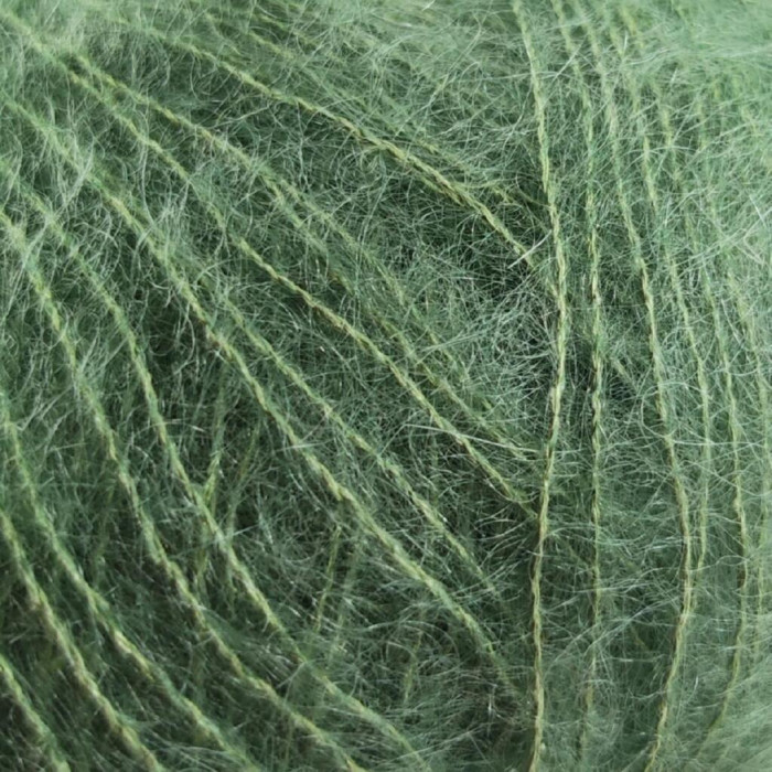 9379 Пряжа Lana Gatto Silk Mohair, 25г - 212м, бірюзово-зелений, 75% супер кідмохер, 25% шовк