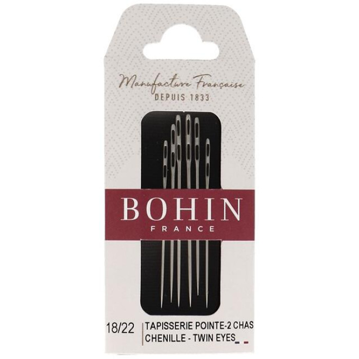 98408 Bohin Набір голок для вишивки з подвійним великим вушком №18/22 - 6 шт