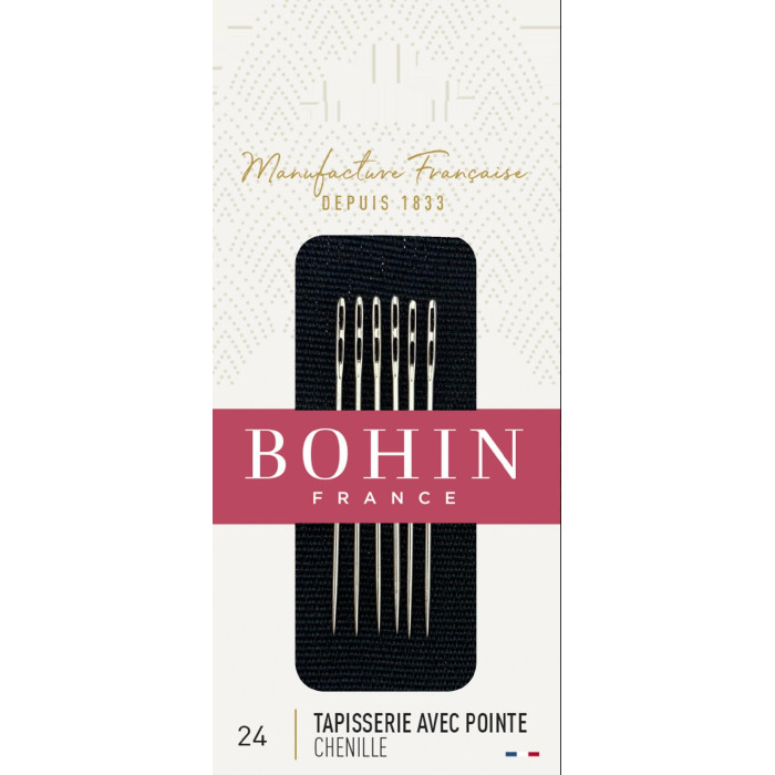98409 Bohin Набір голок для вишивки з подвійним великим вушком №24 - 6 шт