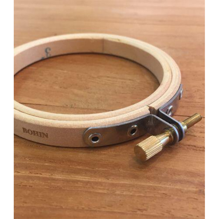 98635 Bohin П'яльця дерев'яні круглі з гвинтом 12,5 см