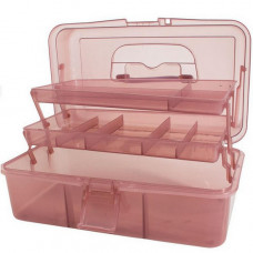 98783 Коробка-органайзер L вінтажна, рожевий, 30х17х15 см. Bohin (Франція)