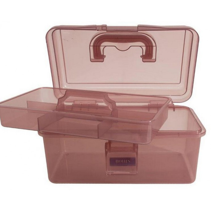 98786 Коробка-органайзер M вінтажна, рожевий, 26х15х14 см. Bohin (Франція)